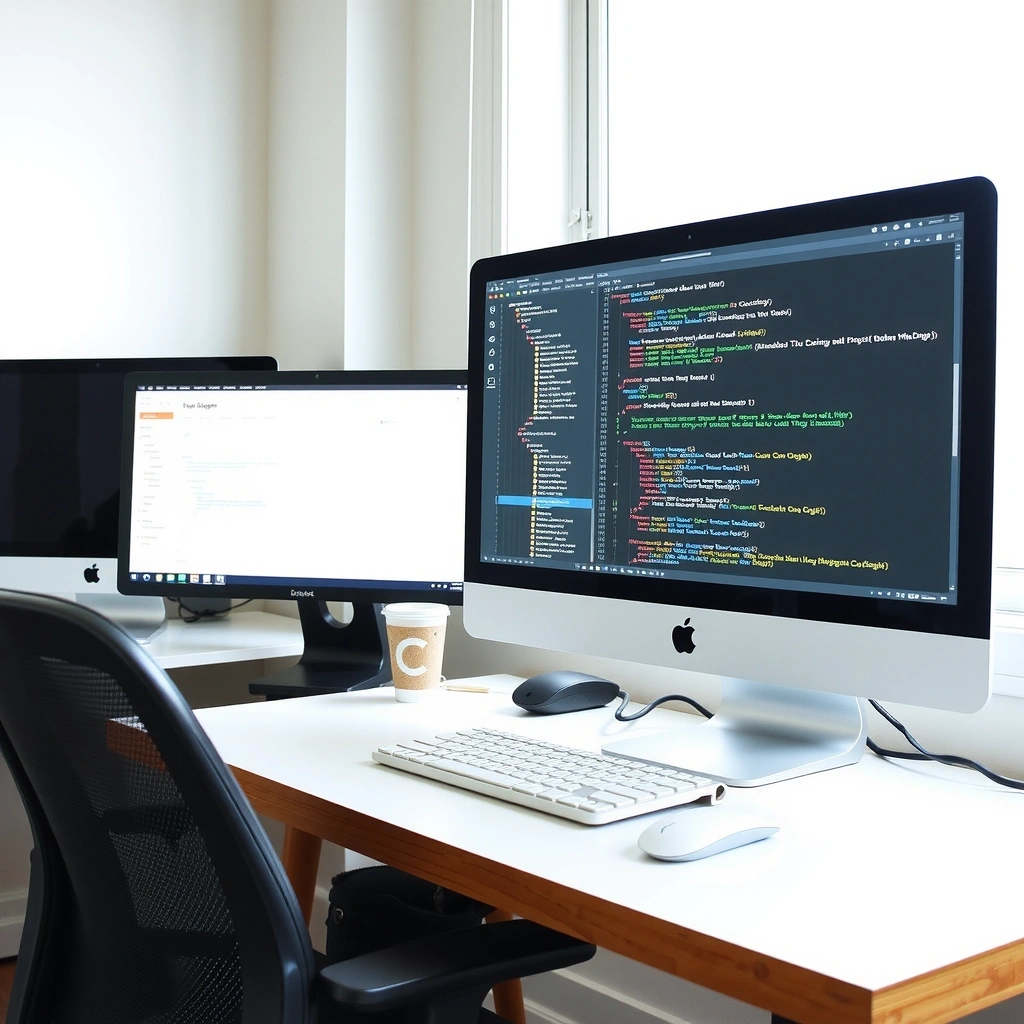 Modern web design workspace