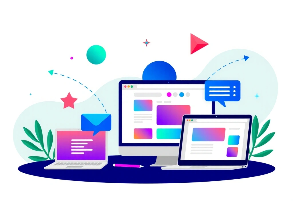 Professional web design services illustration